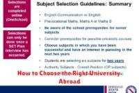 How to Choose the Right University Abroad