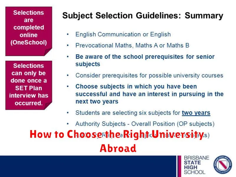How to Choose the Right University Abroad