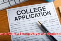 How to Write a Strong University Application