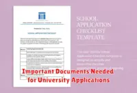 Important Documents Needed for University Applications