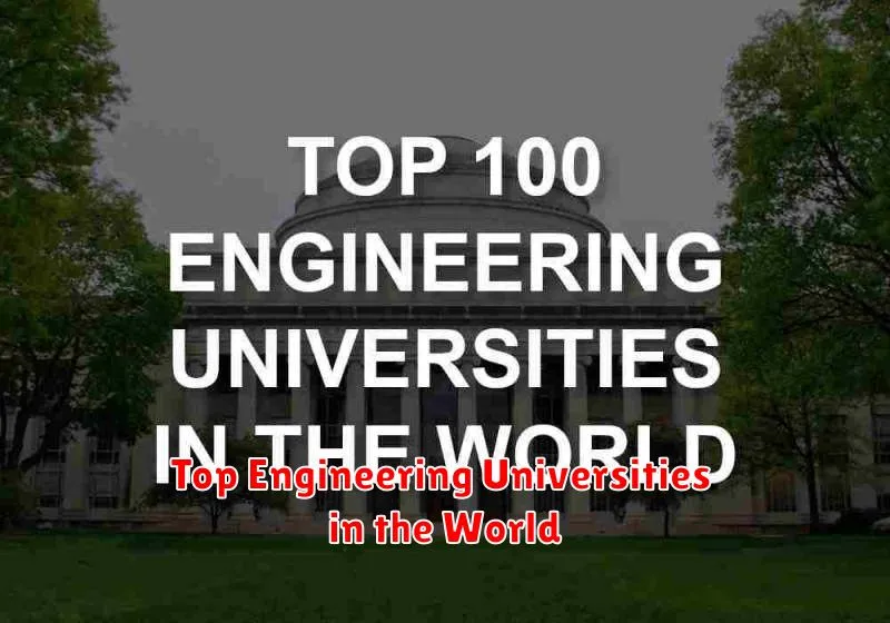 Top Engineering Universities in the World