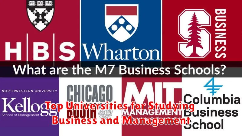 Top Universities for Studying Business and Management